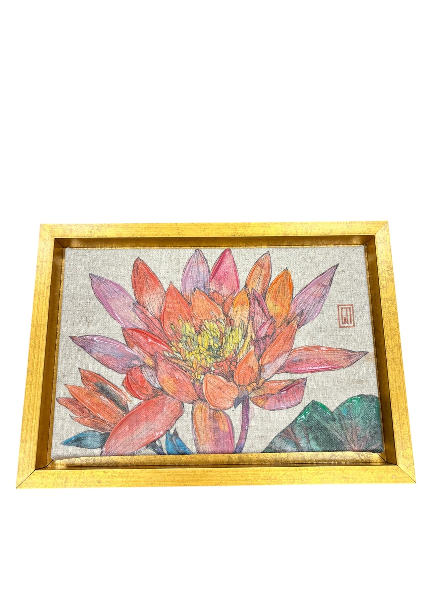 Gold Floating Framed Linen Art (1)