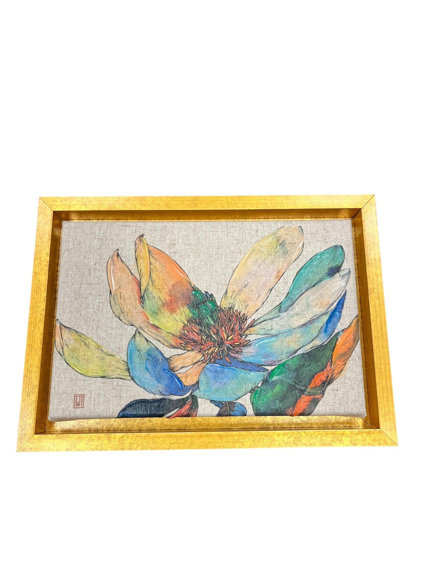 Gold Floating Framed Linen Art (3)