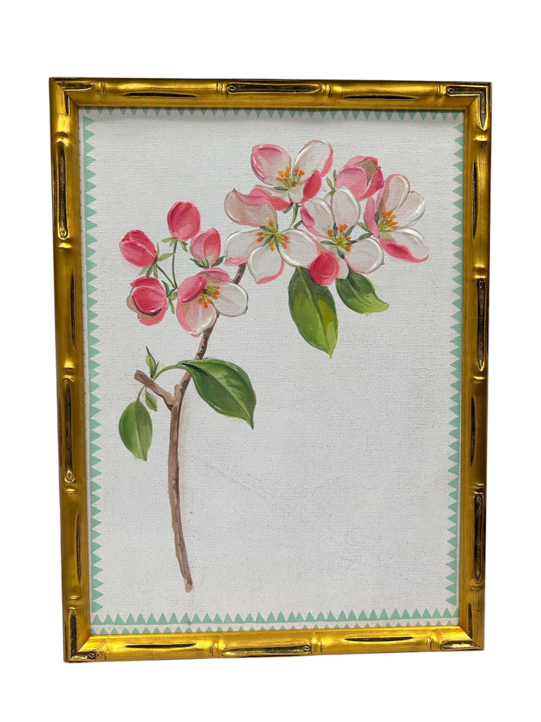 Pink Stems Bamboo Frame