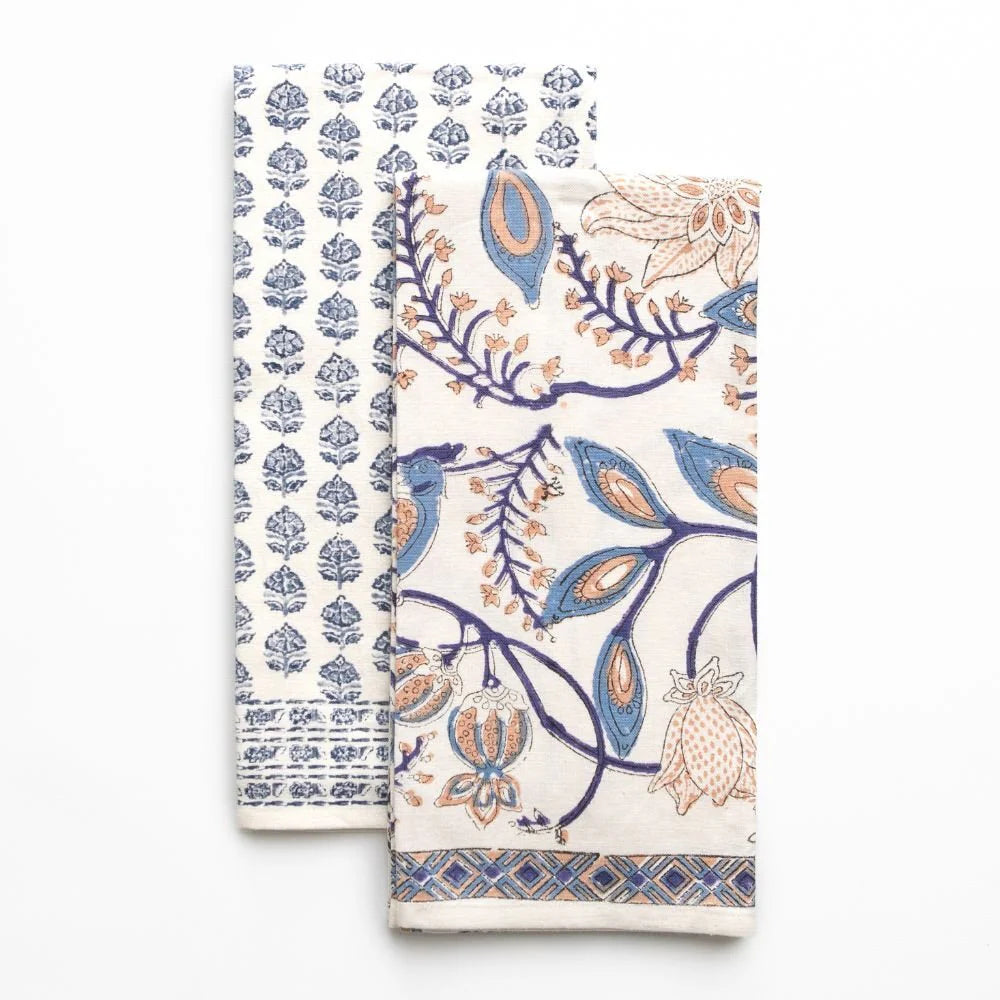 Peacock & Poms Rose Tea Towel