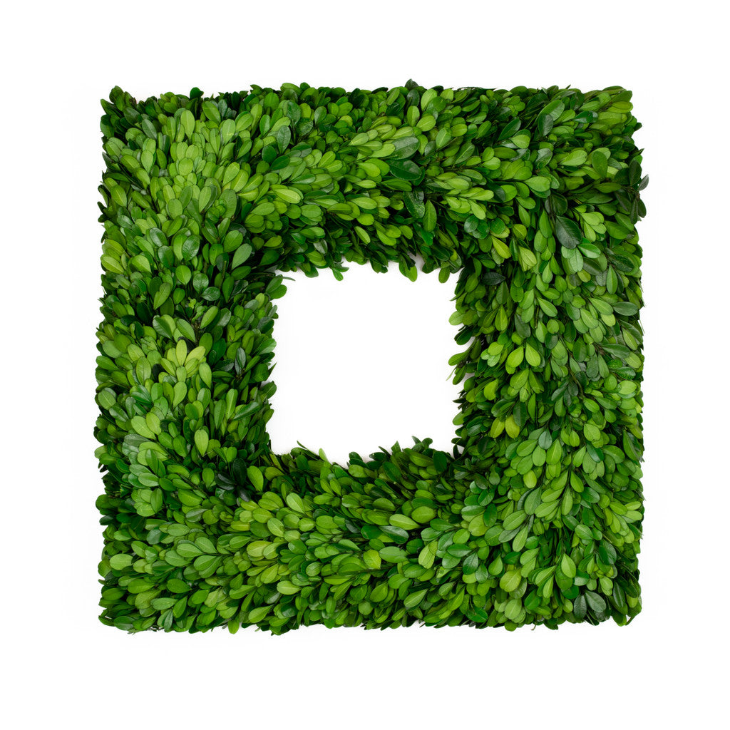 Boxwood Square Wreath Single Side 16"