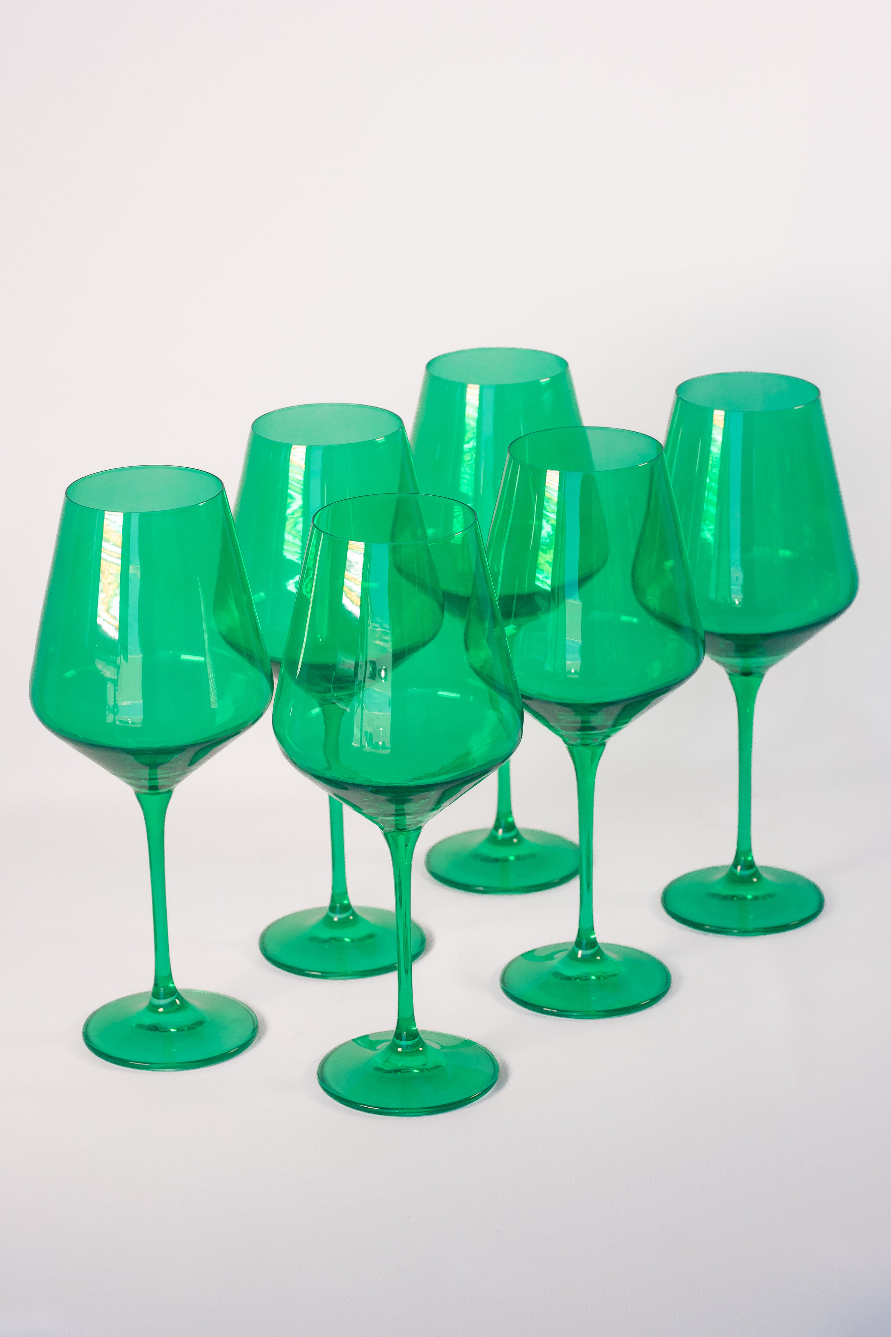 Estelle Colored Wine Stemware {Kelly Green}_Bundle
