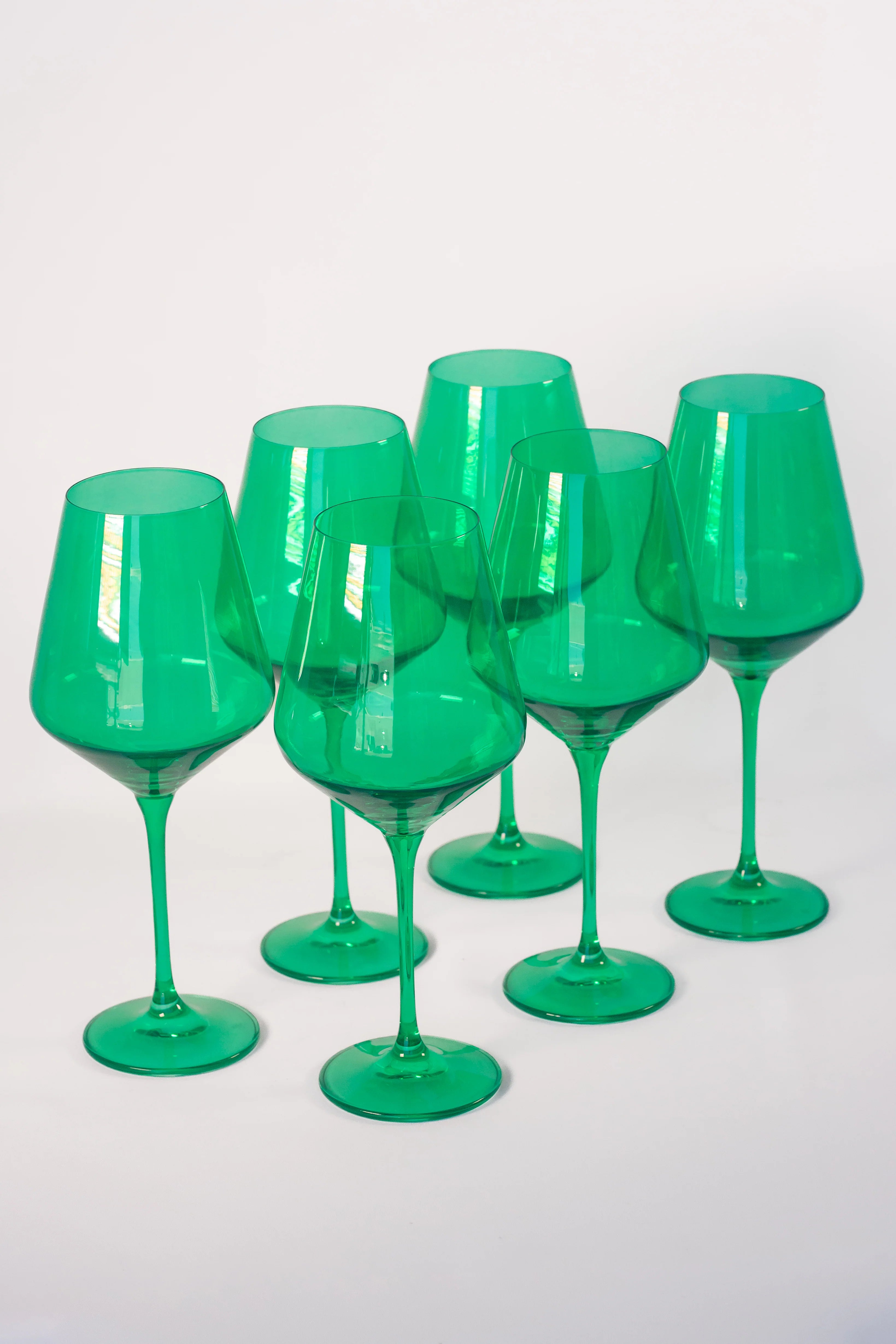 Estelle Wine Stemware - Bundle - Kelly Green