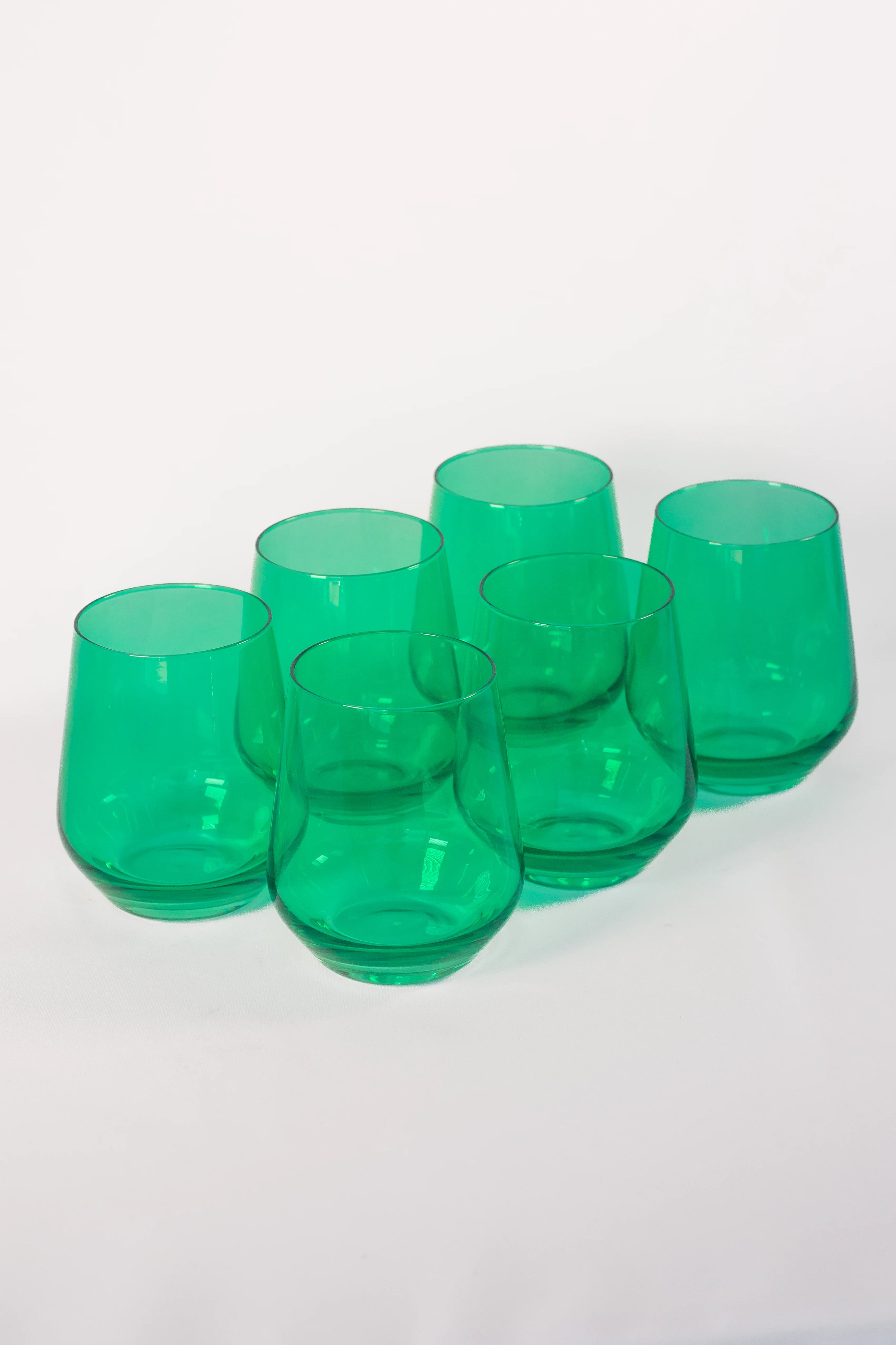 Estelle Stemless Wine - Bundle - Kelly Green
