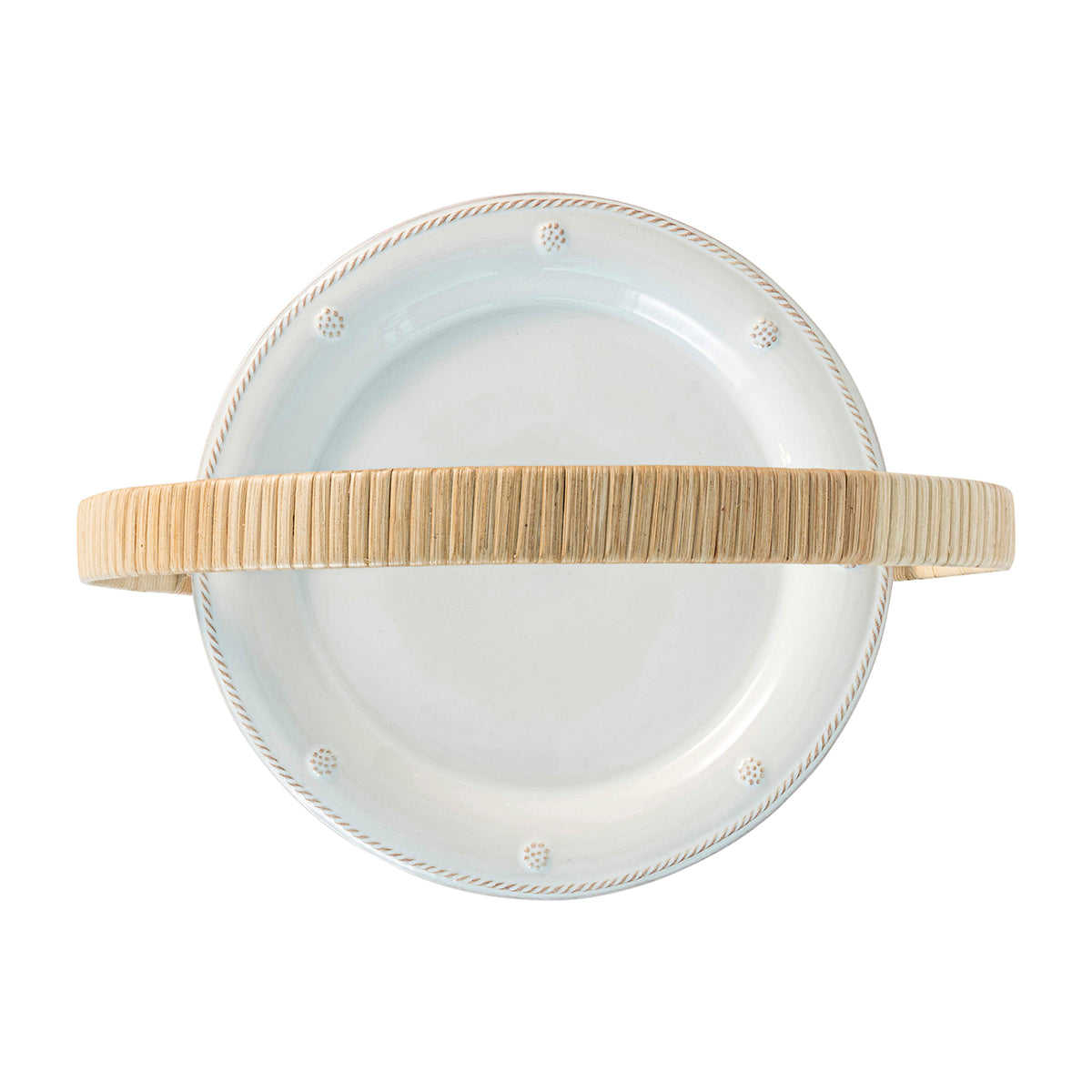 Provence Rattan Three Tiered Plate Server - Whitewash