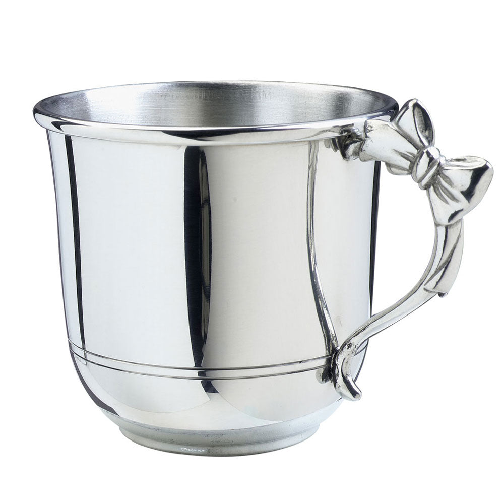 Bow Handle Pewter Baby Cup