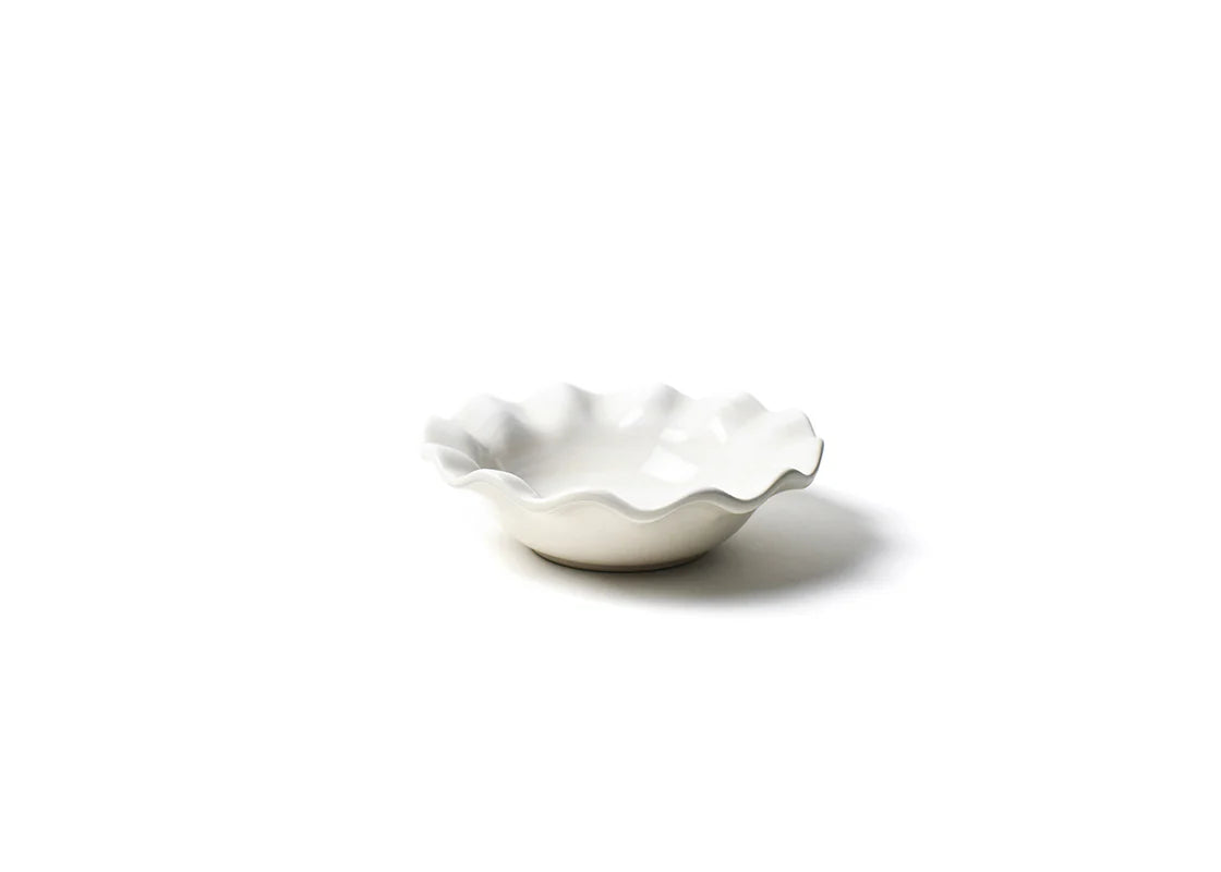 SIGNATURE WHITE RUFFLE FLARE SMALL BOWL