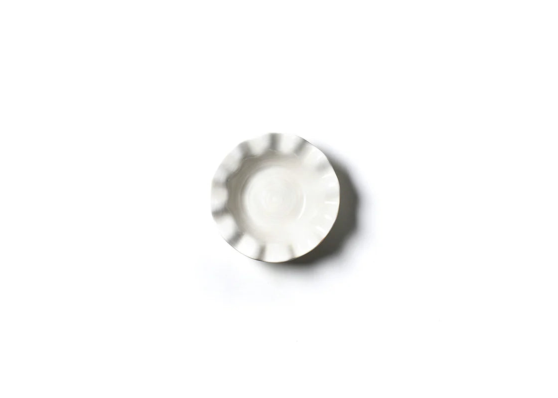 SIGNATURE WHITE RUFFLE FLARE SMALL BOWL