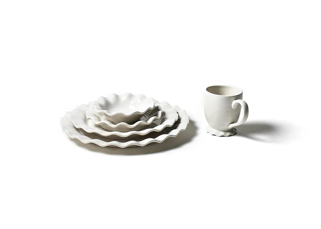 SIGNATURE WHITE RUFFLE FLARE SMALL BOWL