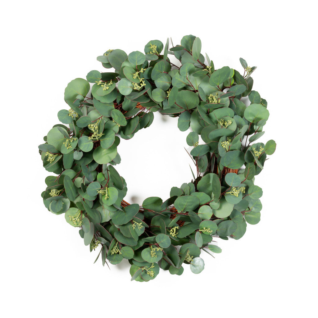 Silver Dollar Seeded Eucalyptus Wreath 24"