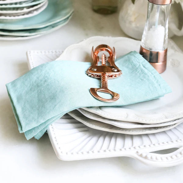 Incanto Stone White Stripe Handled Square Platter