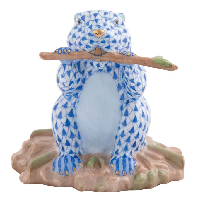 Beaver On Dam-Sapphire