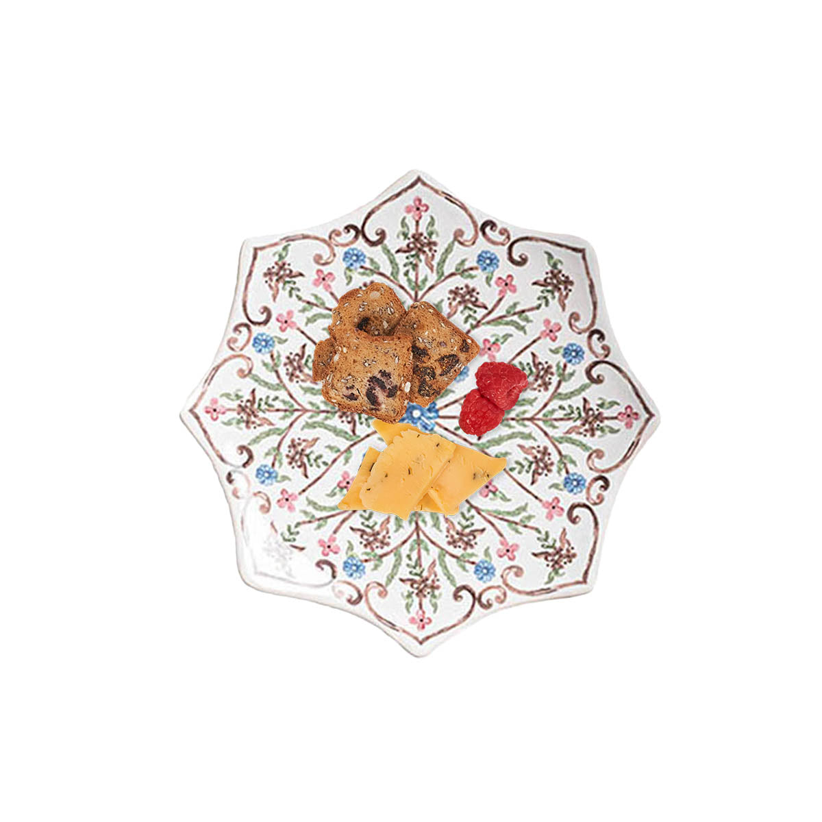 Villa Seville Scalloped Side/Cocktail Plates - Chambray Set of 4