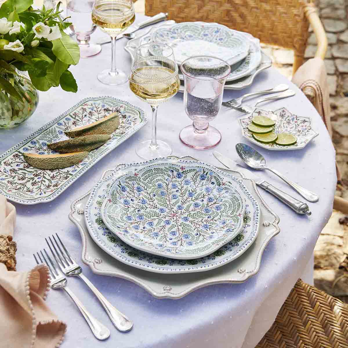Villa Seville Scalloped Salad/Dessert Plate - Chambray