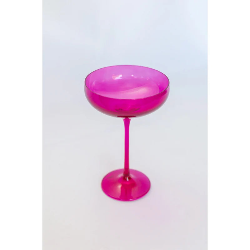 Estelle Colored Champagne Coupe Stemware {Viva Magenta (Our Fuchsia)}_Pair