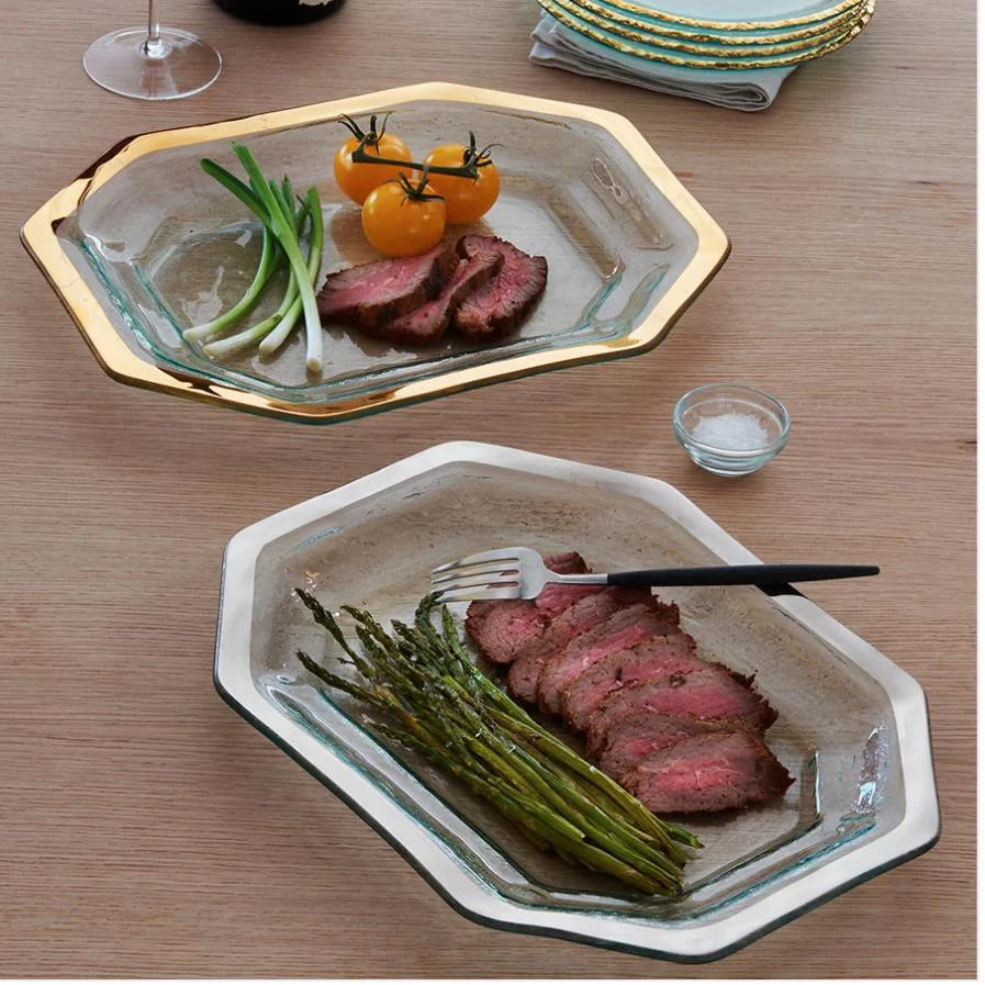 Roman Antique Steak Platter - Gold