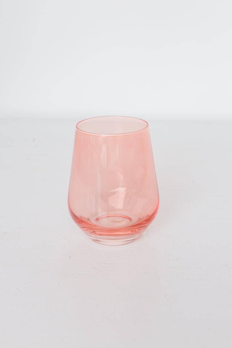 Estelle Colored Wine Stemless {Coral Peach Pink}_Bundle