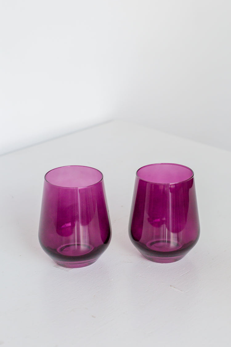 Estelle Colored Wine Stemless {Amethyst}_Bundle