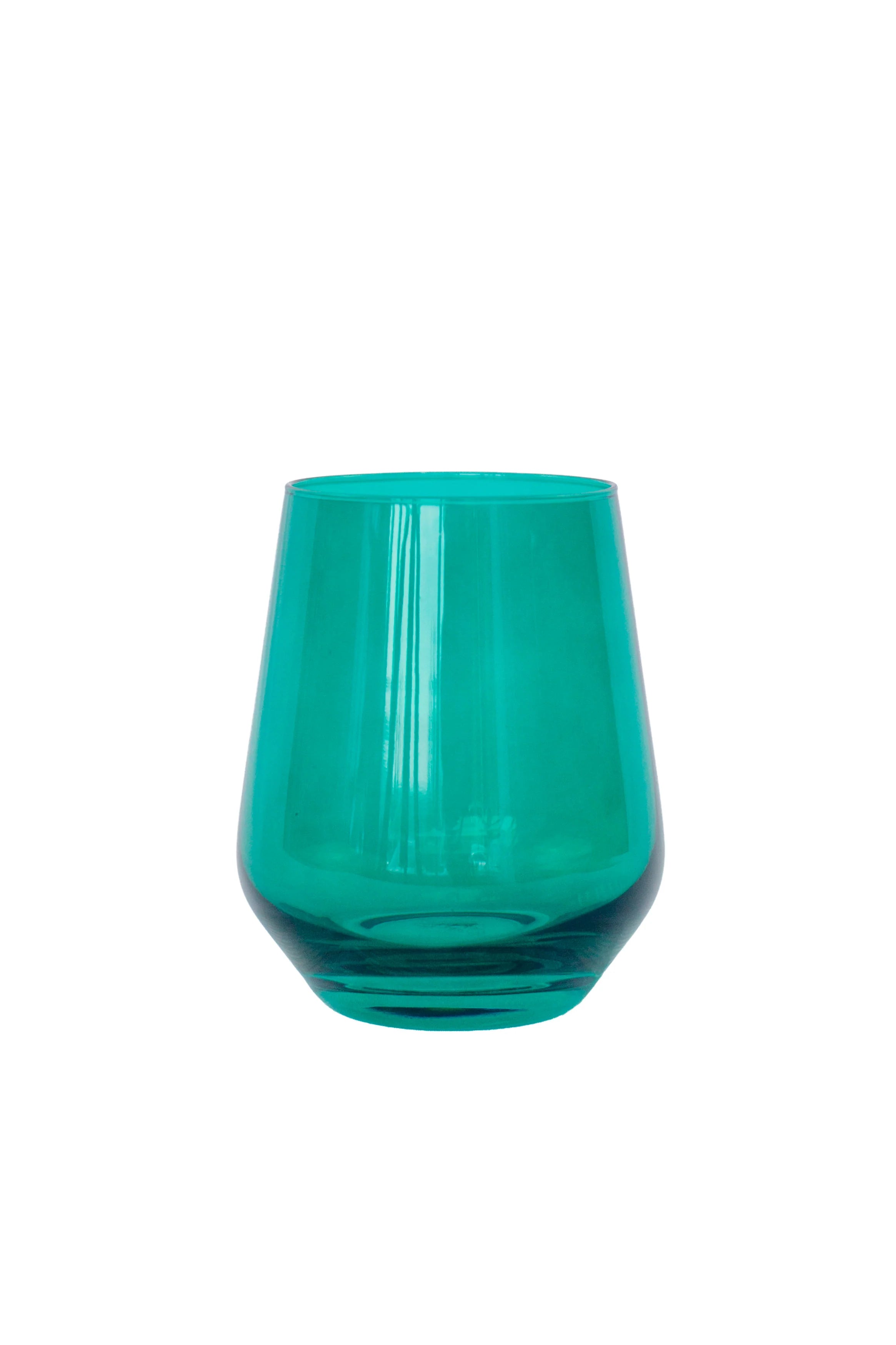 Estelle Stemless Wine - Single - Emerald Green