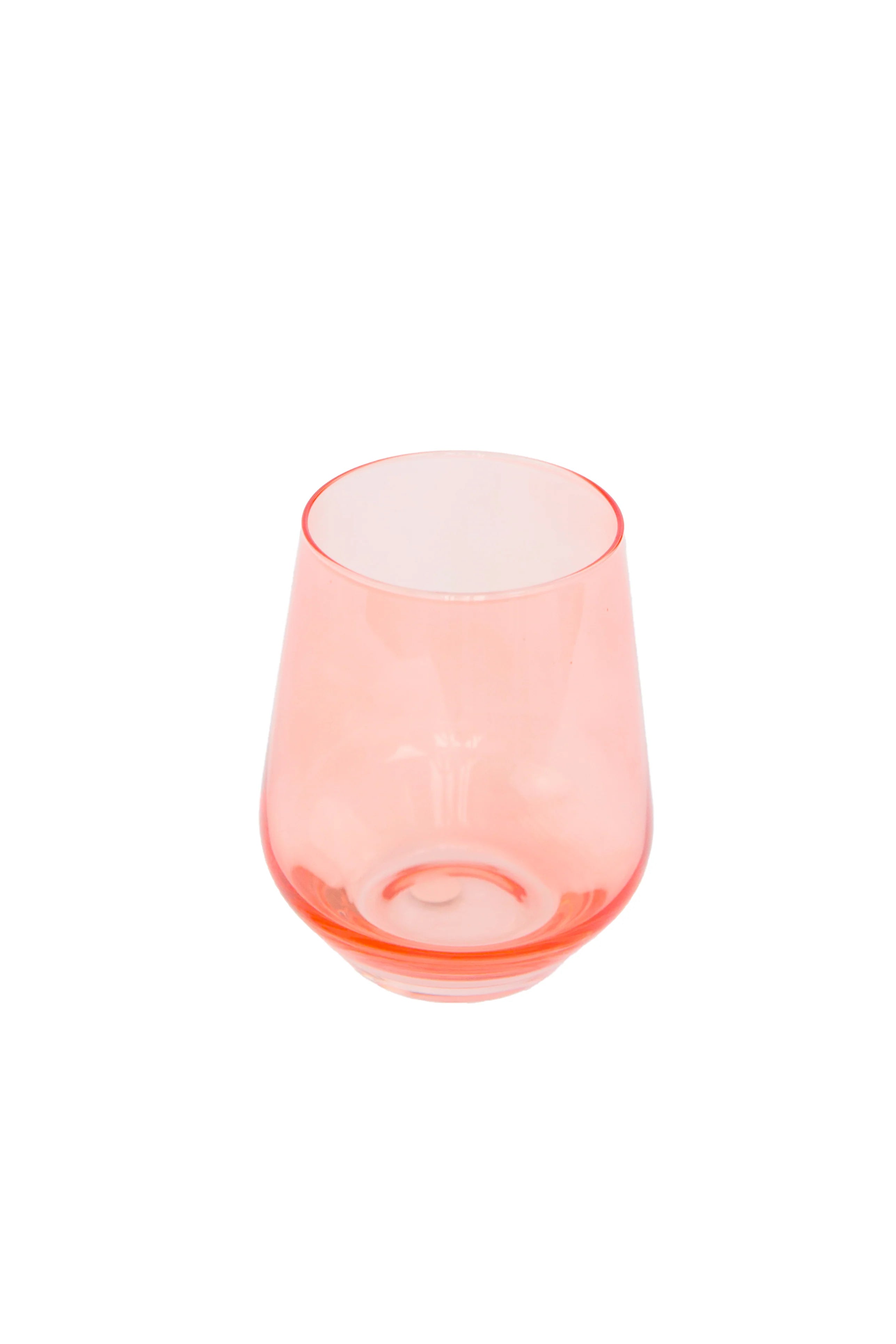 Estelle Stemless Wine - Single - Coral Peach Pink