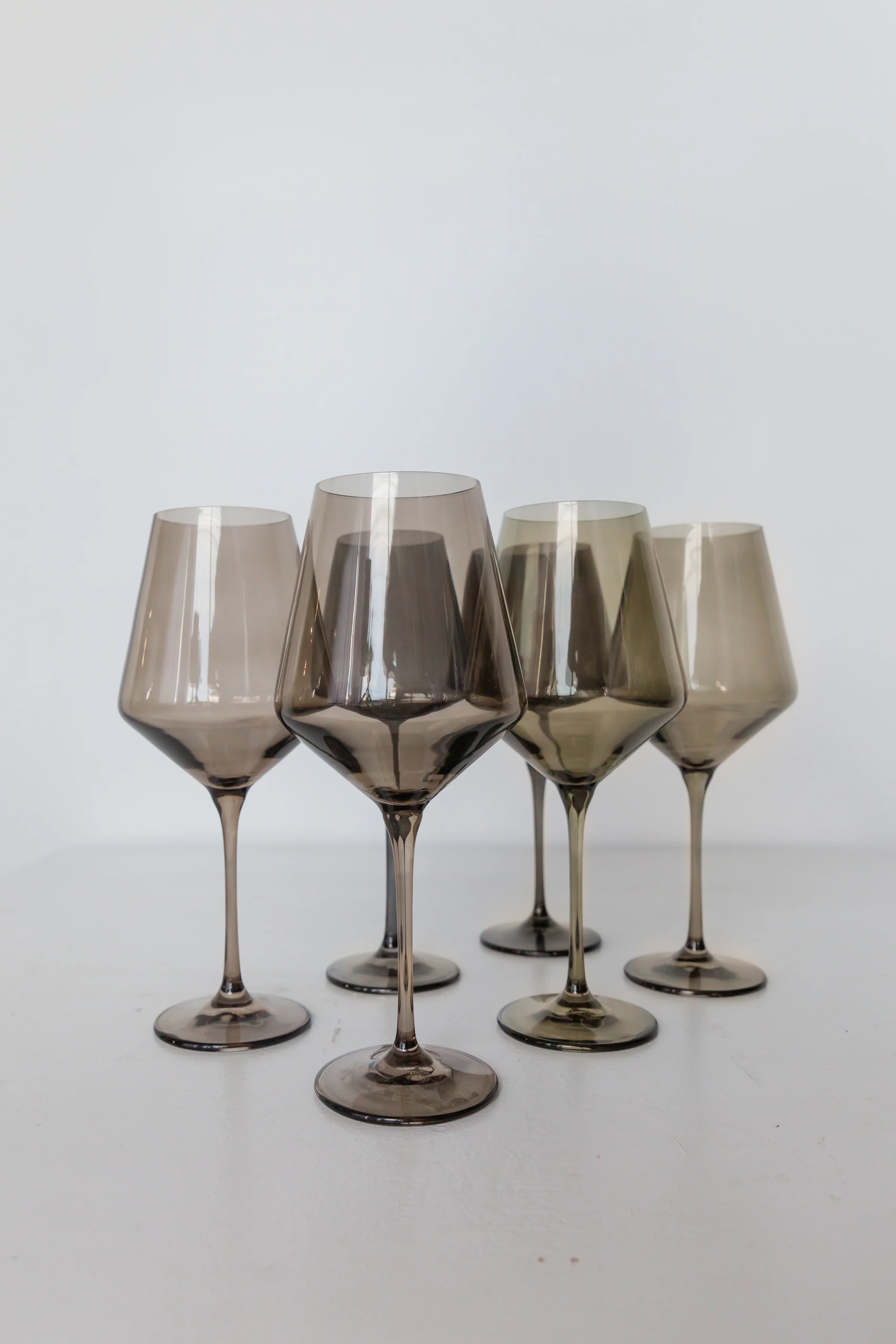 Estelle Colored Wine Stemware {Gray Smoke}_Bundle
