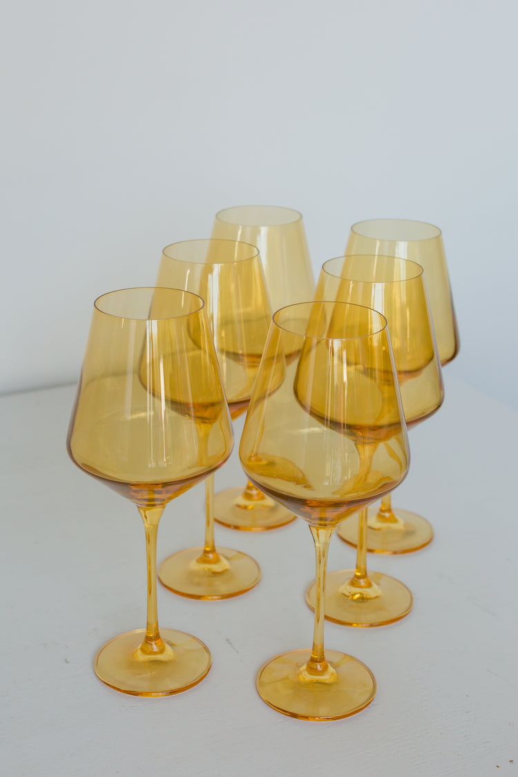 Estelle Colored Wine Stemware {Yellow}_Bundle