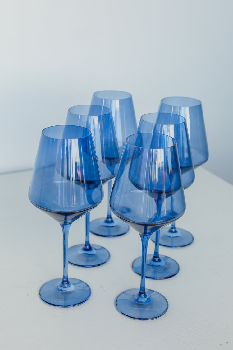 Estelle Colored Wine Stemware {Cobalt Blue}_Bundle