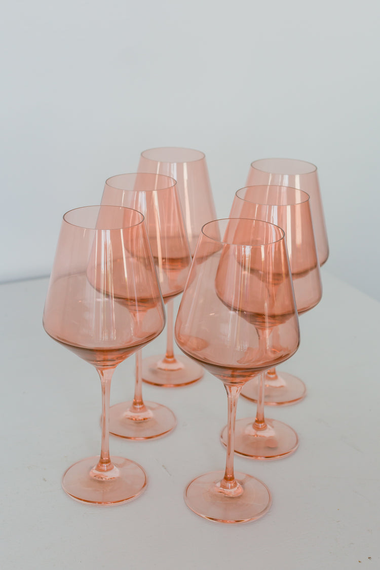 Estelle Colored Wine Stemware {Blush Pink}_Bundle