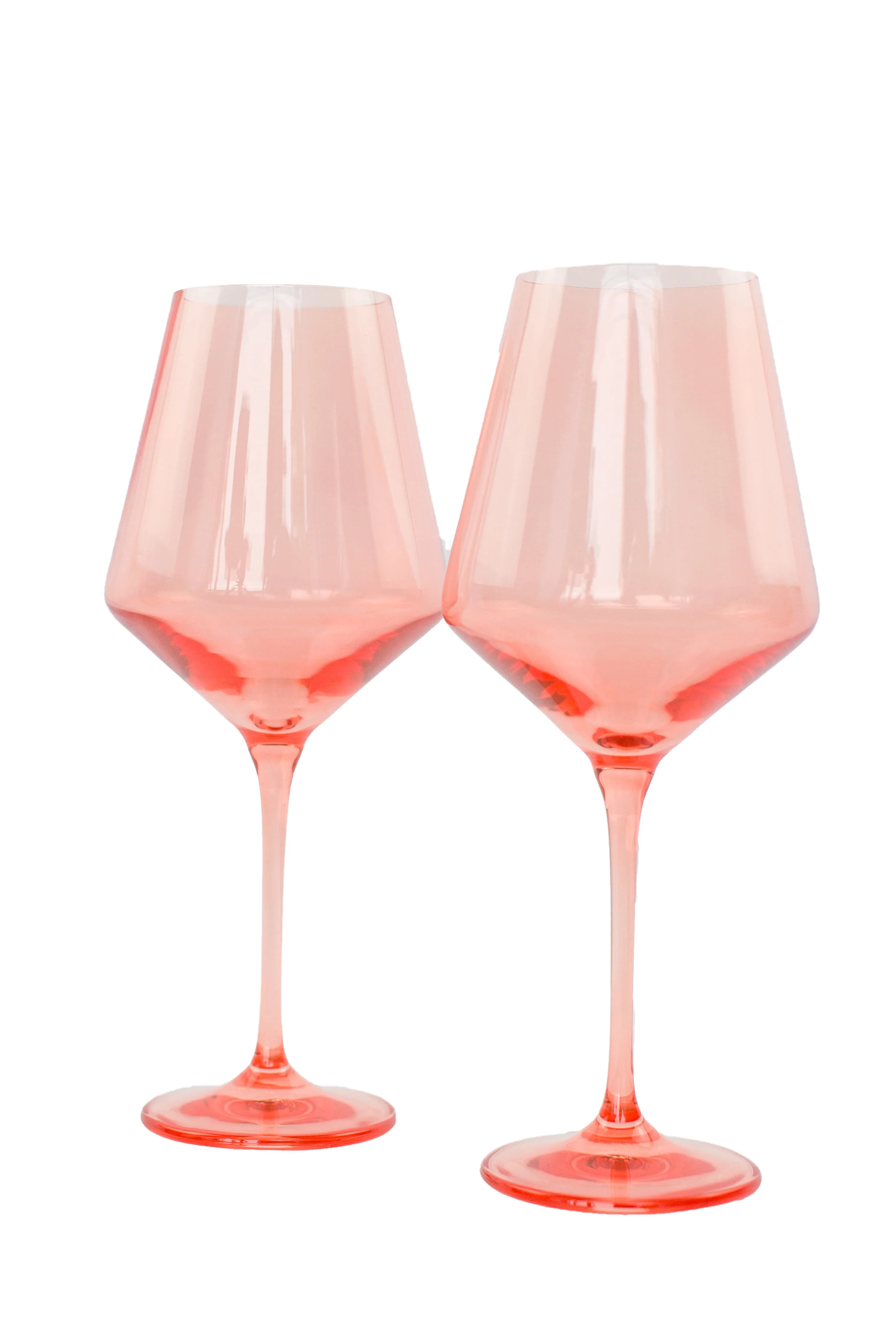 Estelle Wine Stemware - Bundle - Coral Peach Pink