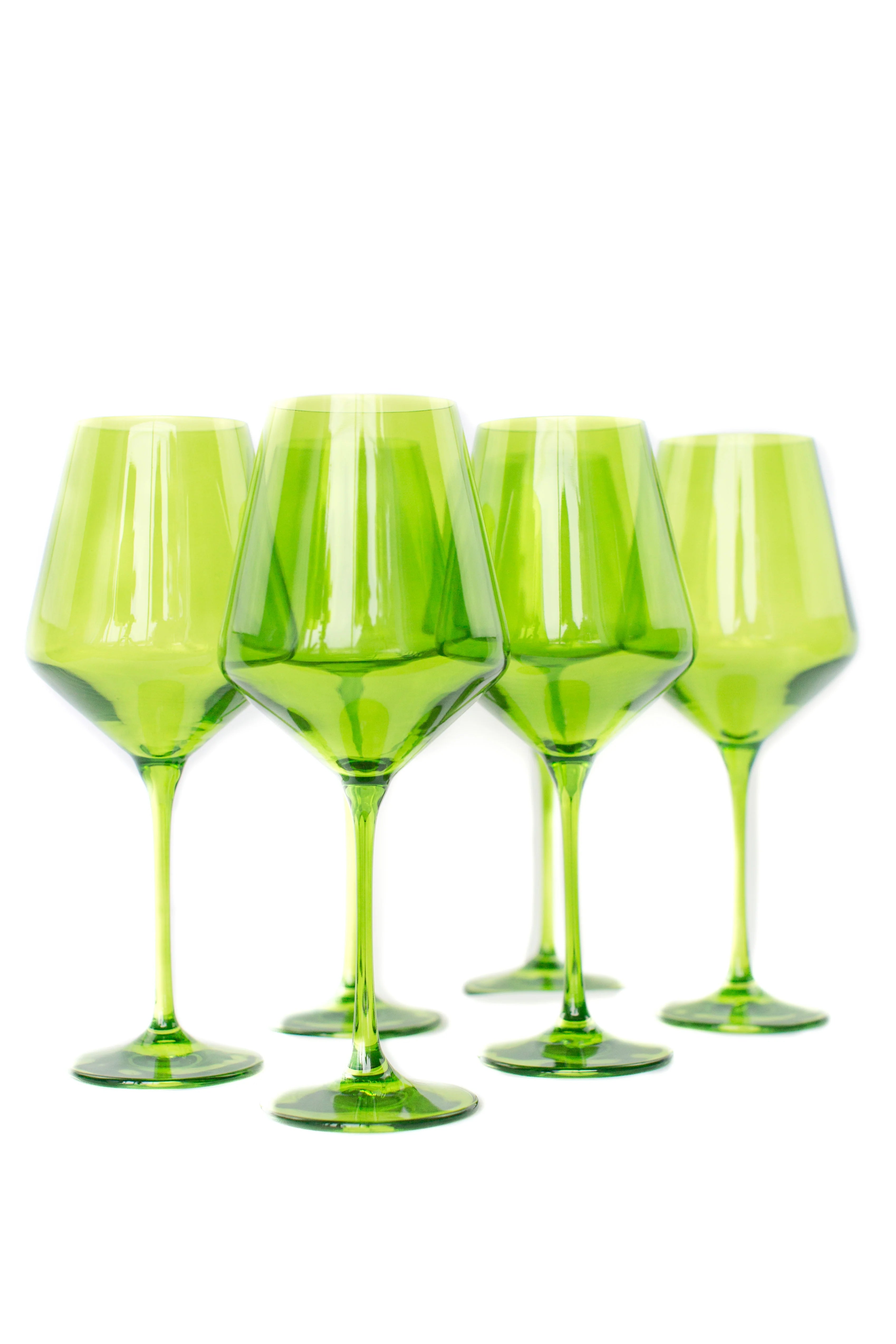 Estelle Wine Stemware - Bundle - Forest Green