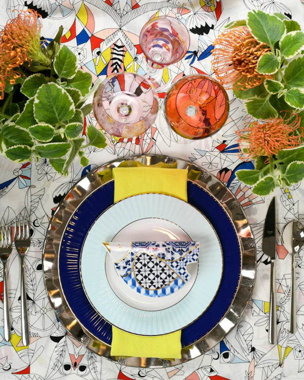 RUFFLE BUFFET PLATE - PLATINUM