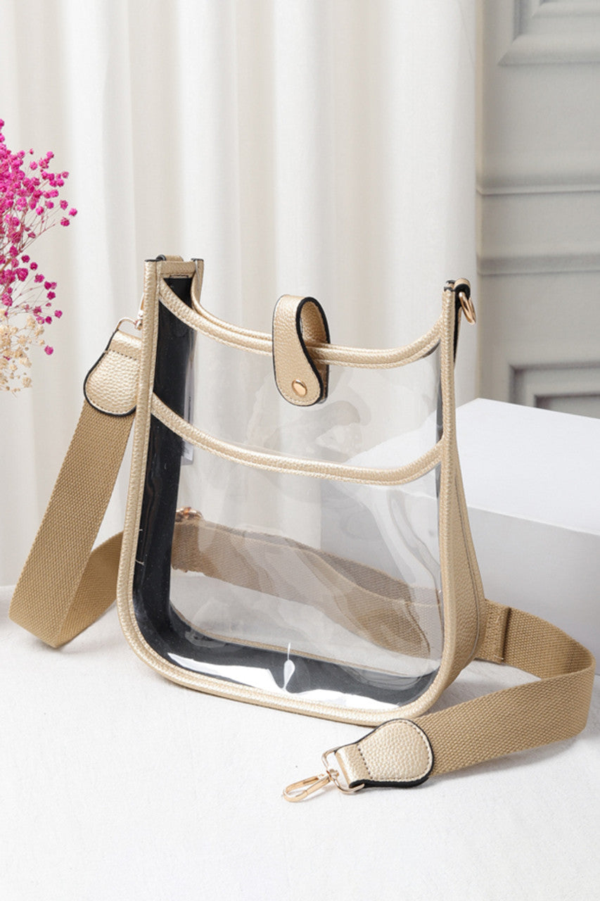 Clear Crossbody Bag with Acrylic Chain Strap