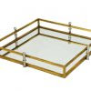 Gold/SIlver Square Mirrored Tray
