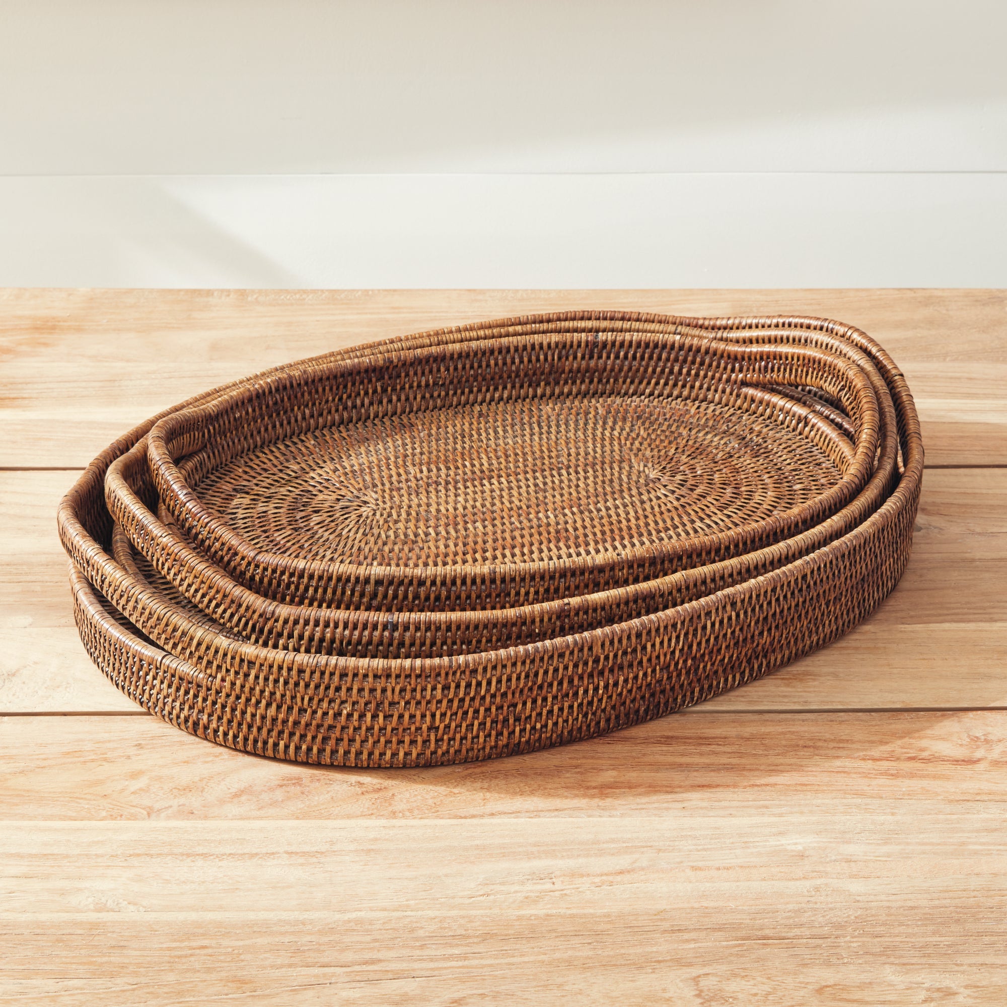 Burma Rattan Oval Serving Tray