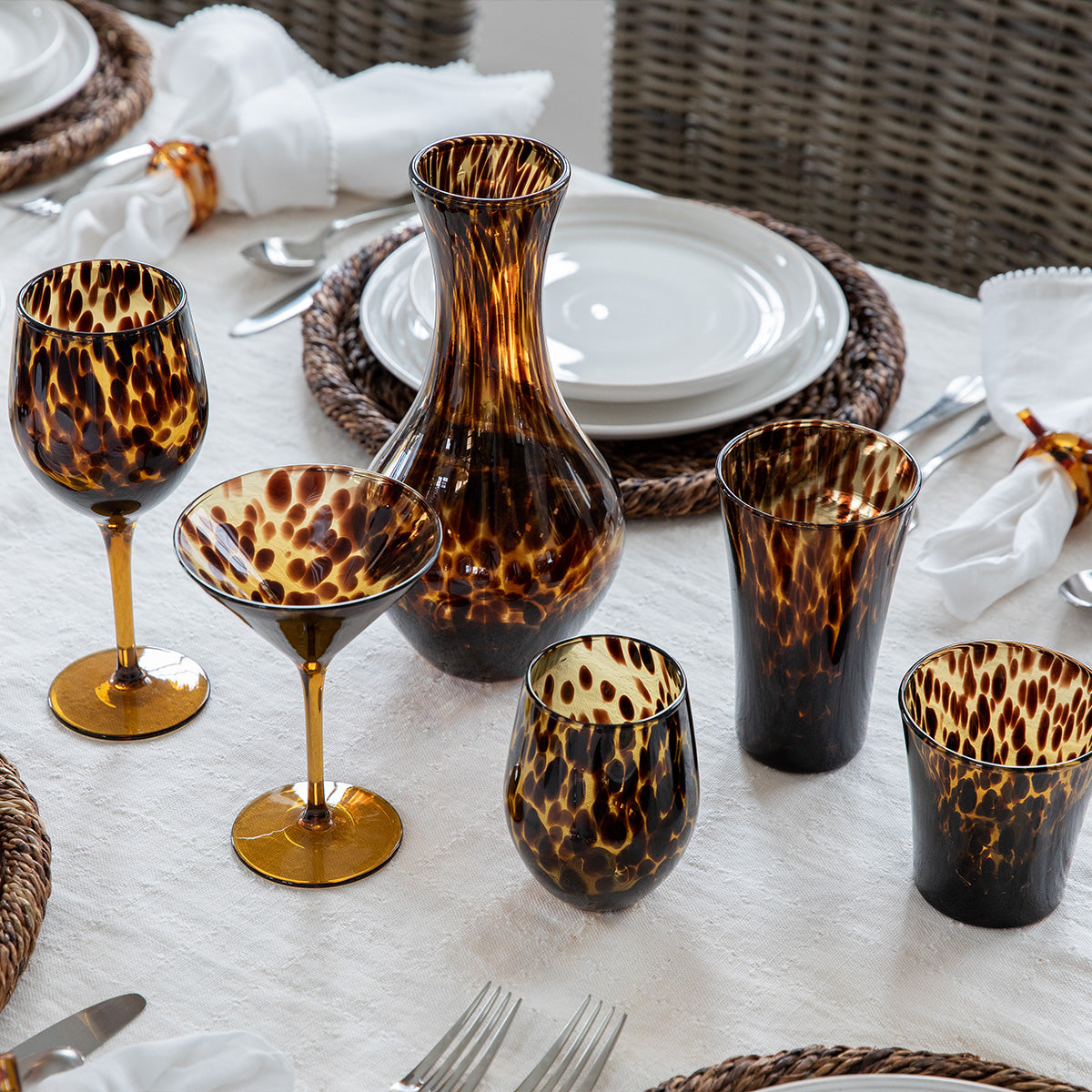 Puro Wine Glass - Tortoiseshell