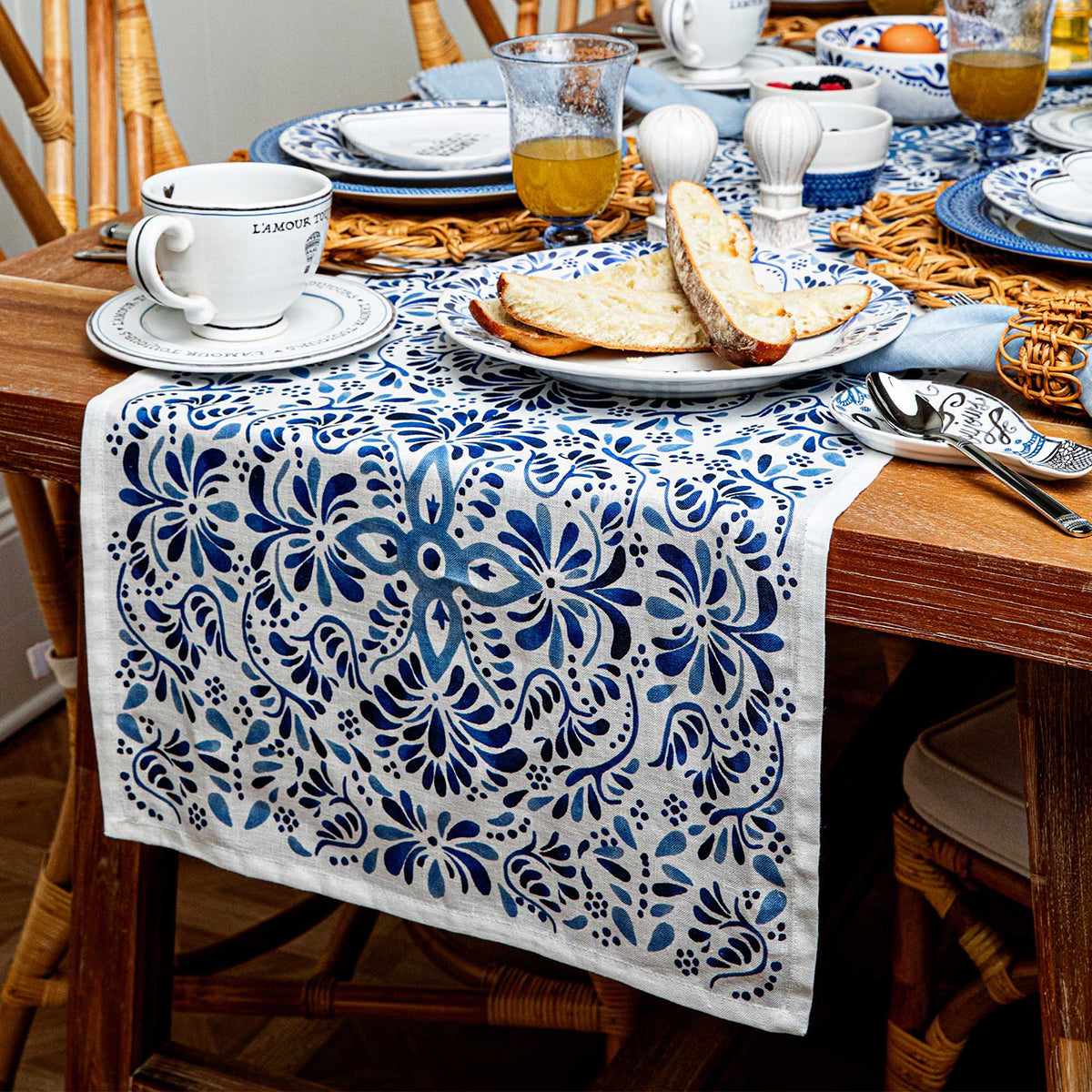 Iberian Table Runner - Indigo