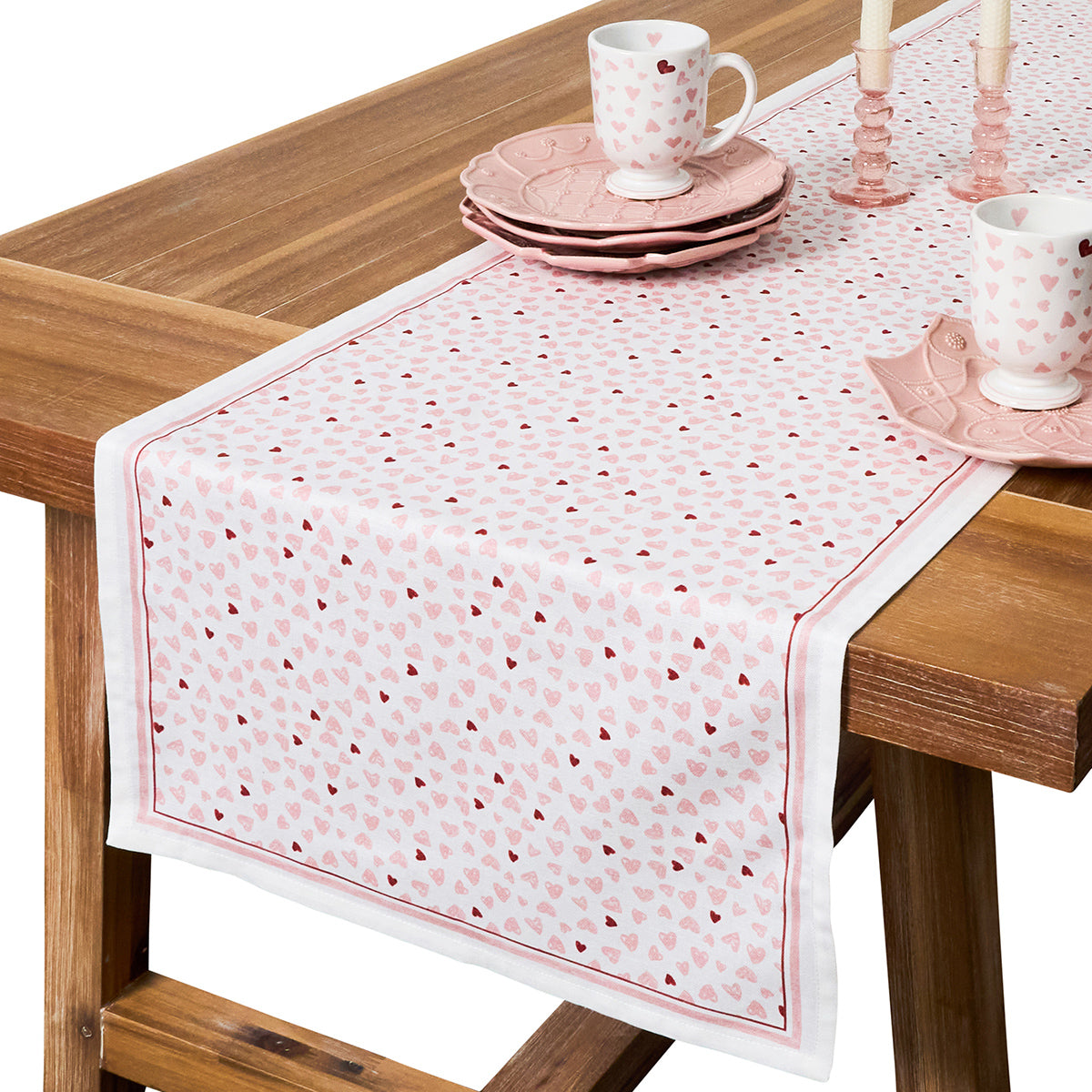 Love You More Table Runner - Pink