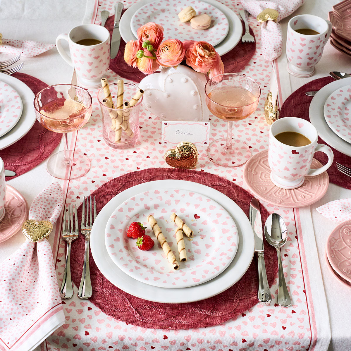 Love You More Table Runner - Pink