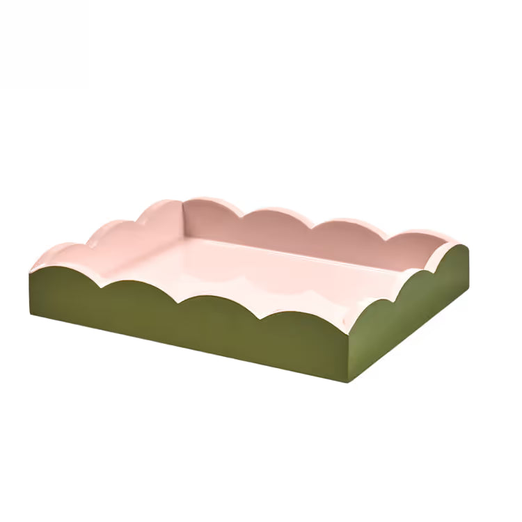 Small Lacquered Scalloped Tray