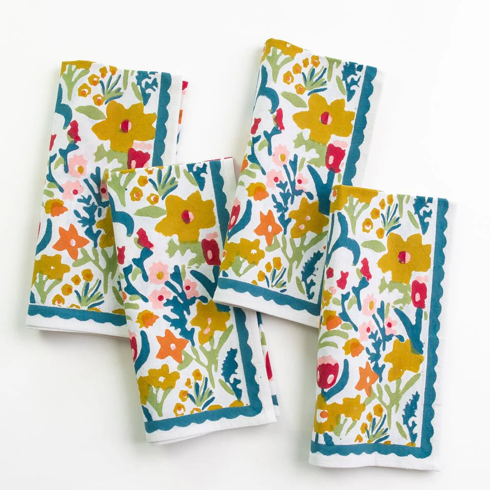 Teal Garden Napkin | Set of 4