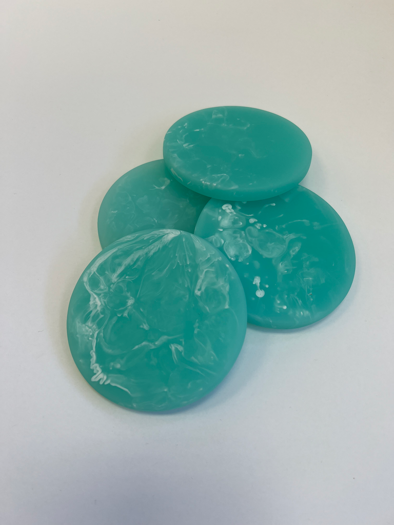 Turquoise Swirl Coasters Set/4