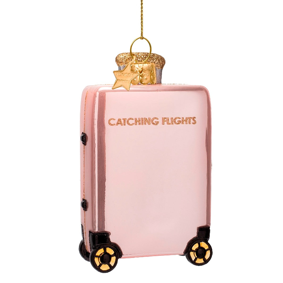 Opal Pink Catching Flight Suitcase Ornament