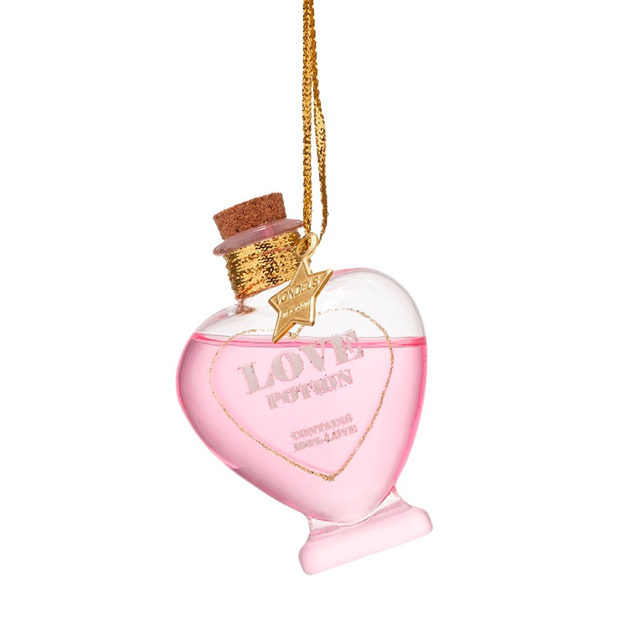 Pink Bottle with Love Potion Ornament