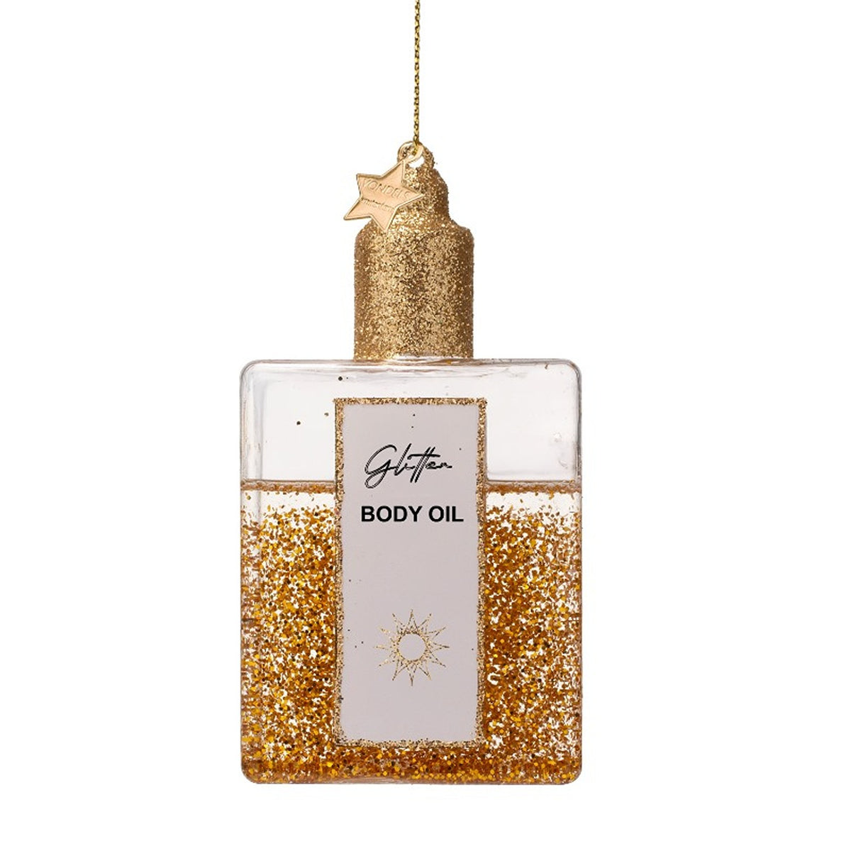 Body Oil with Glitter Ornament