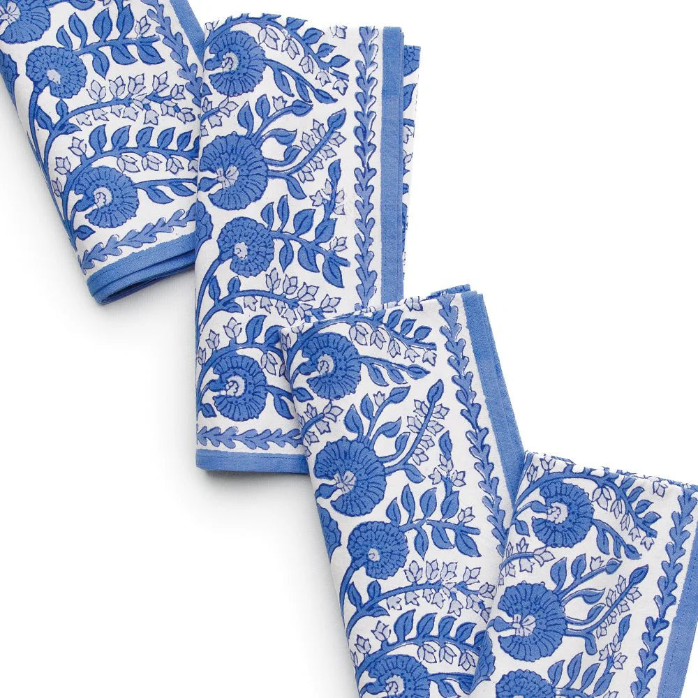 Cactus Flower Blue Napkin | Set of 4