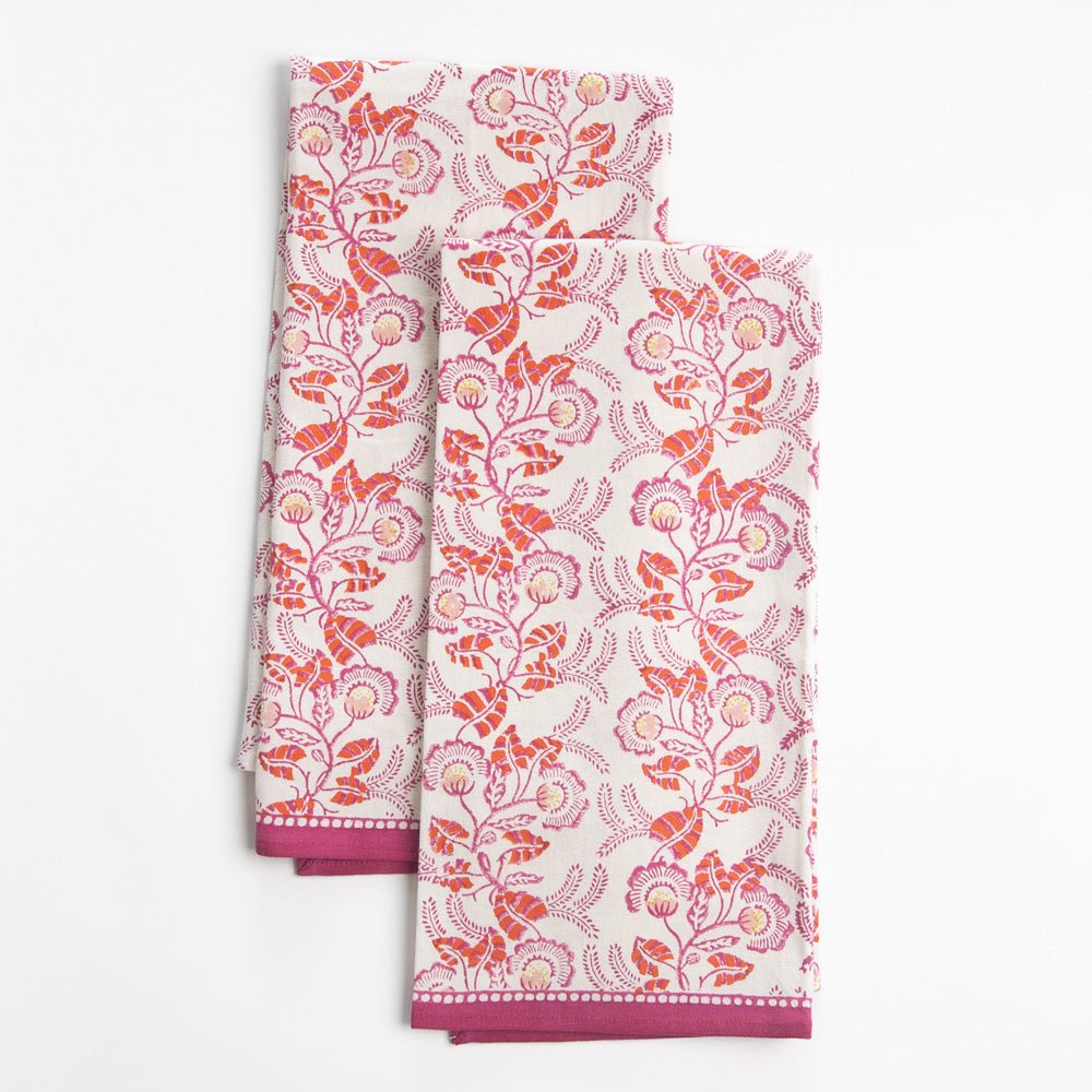 Gardenia Vine Berry Tea Towel