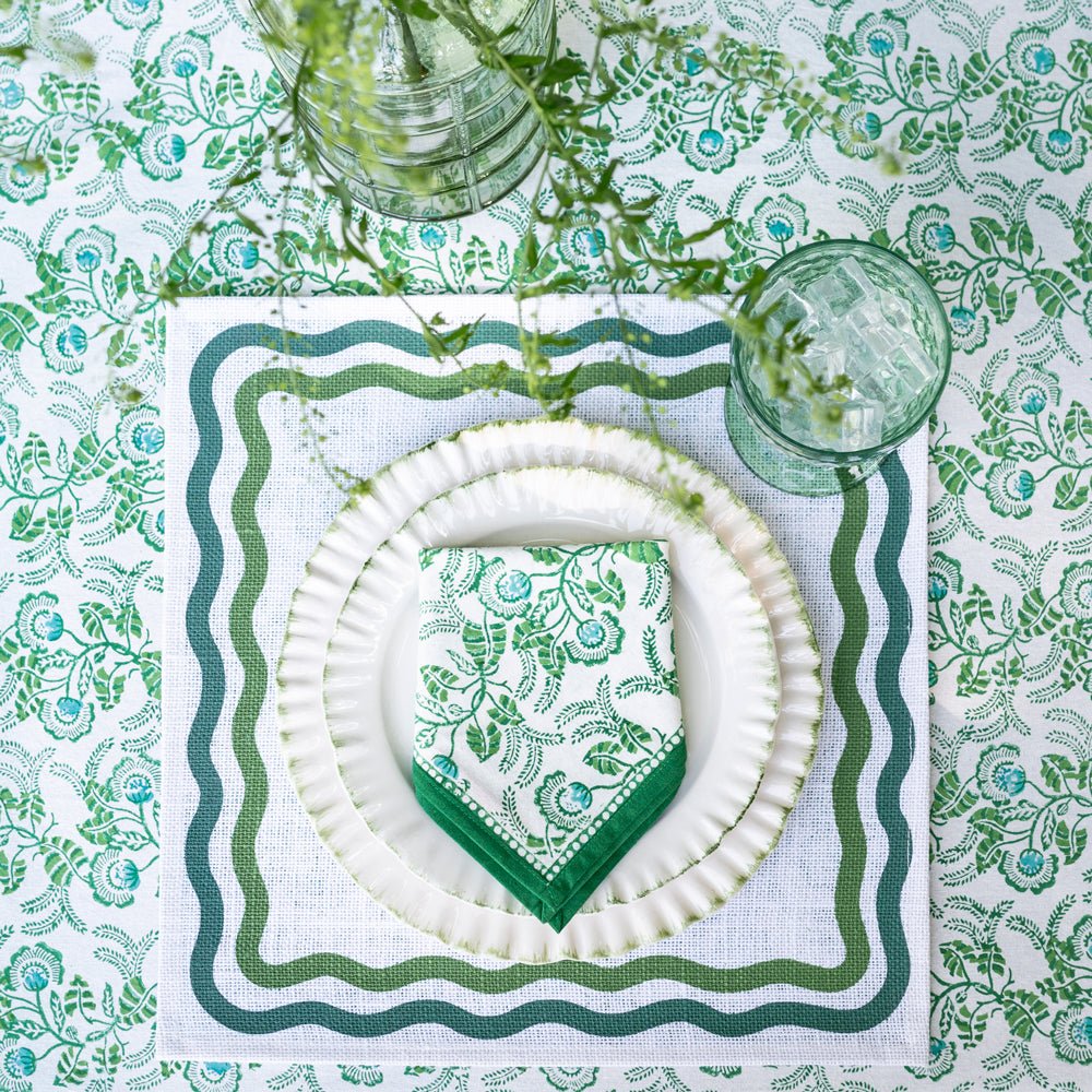 Gardenia Vine Emerald Napkin | Set Of 4