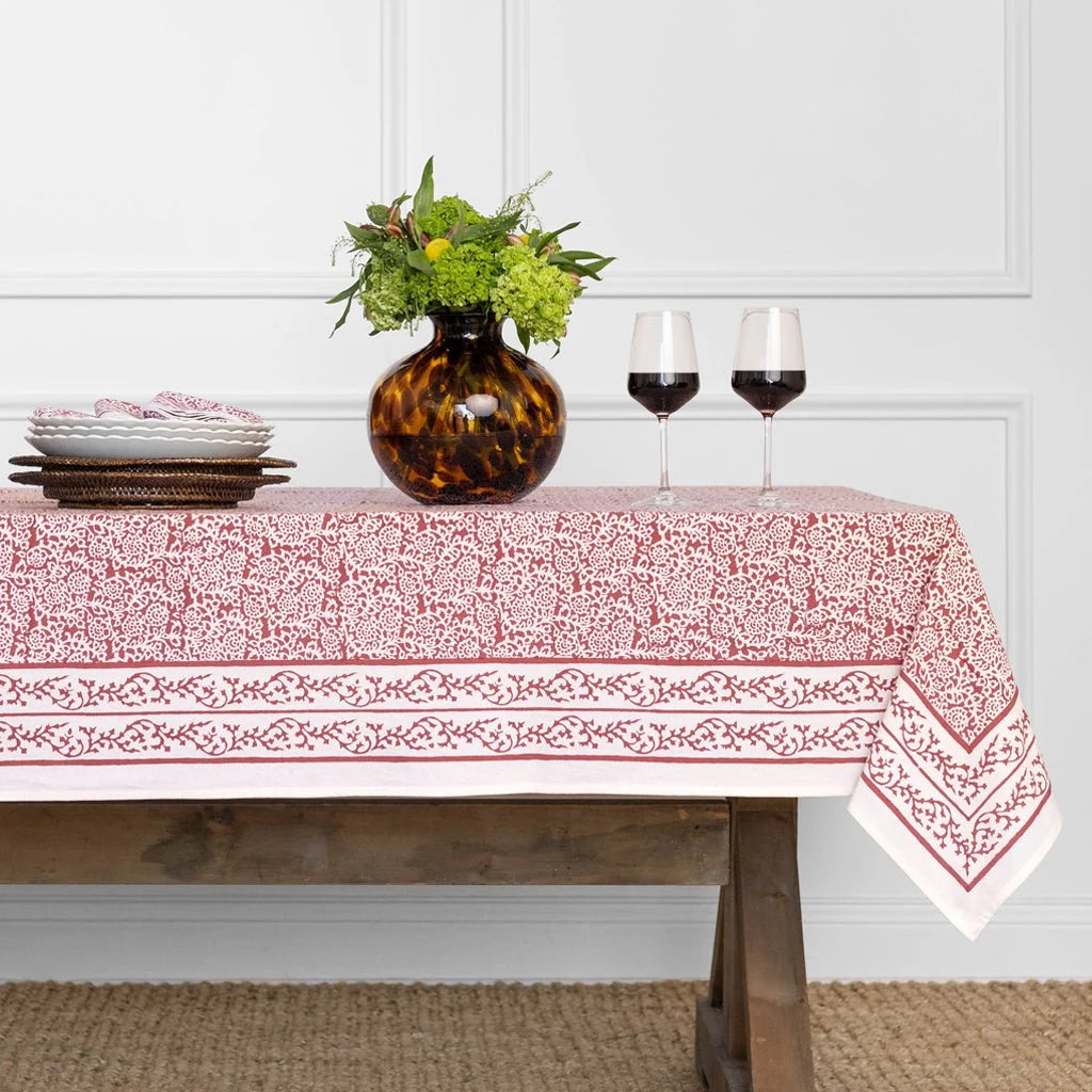 Tapestry Magenta Tablecloth