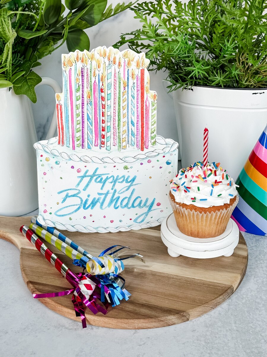 Happy Birthday Cake Stake