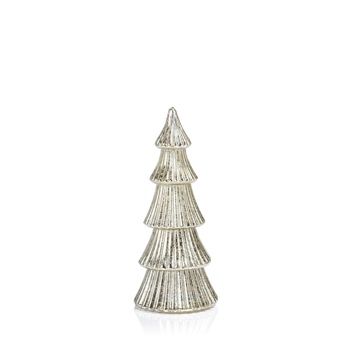 Antique Silver LED Ribbed Tree